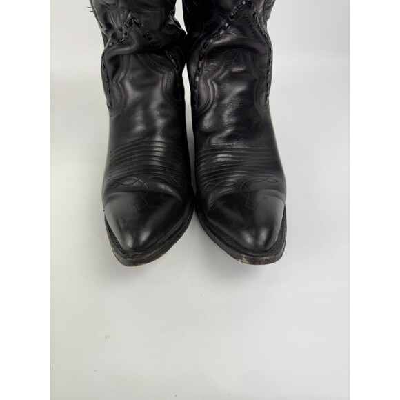 Vintage Laredo Montana Cowboy Western Boots Men's Sz 9 Toe Stitched Pattern - Picture 7 of 12
